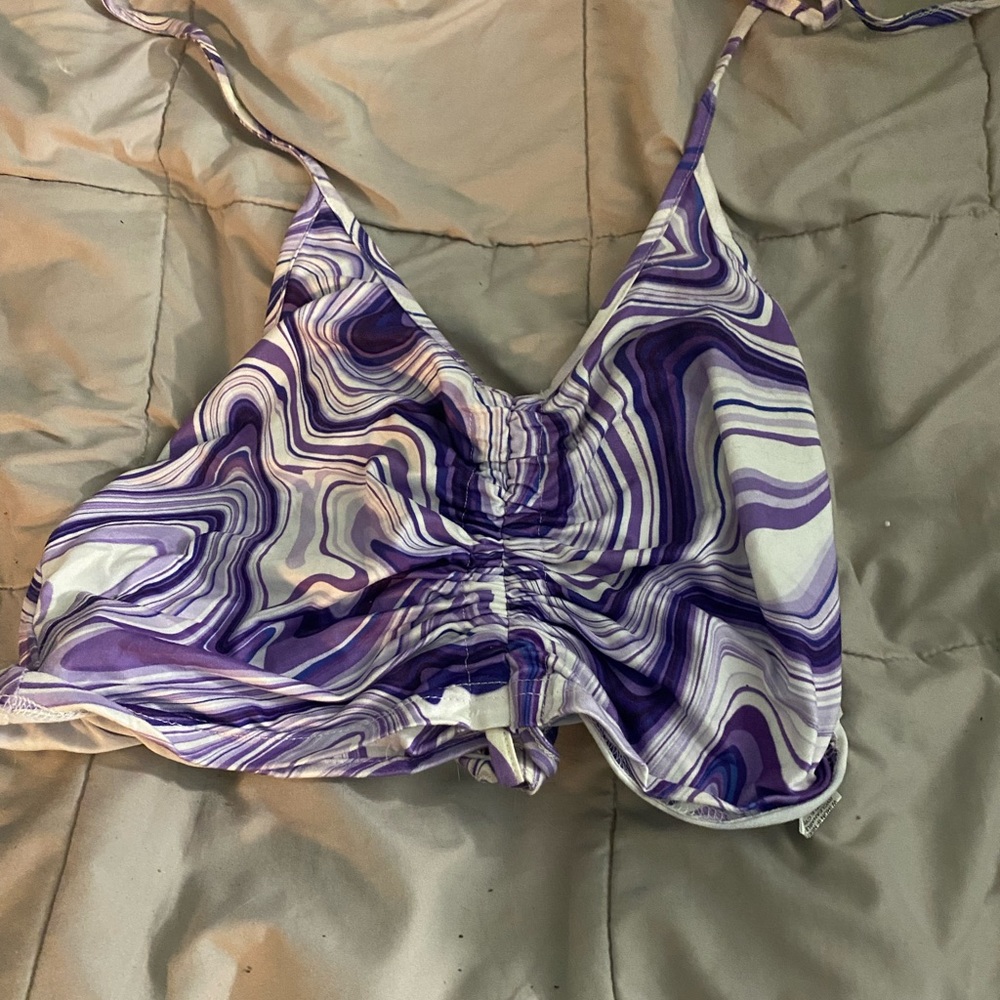 Shein size L color purple and white tie dye